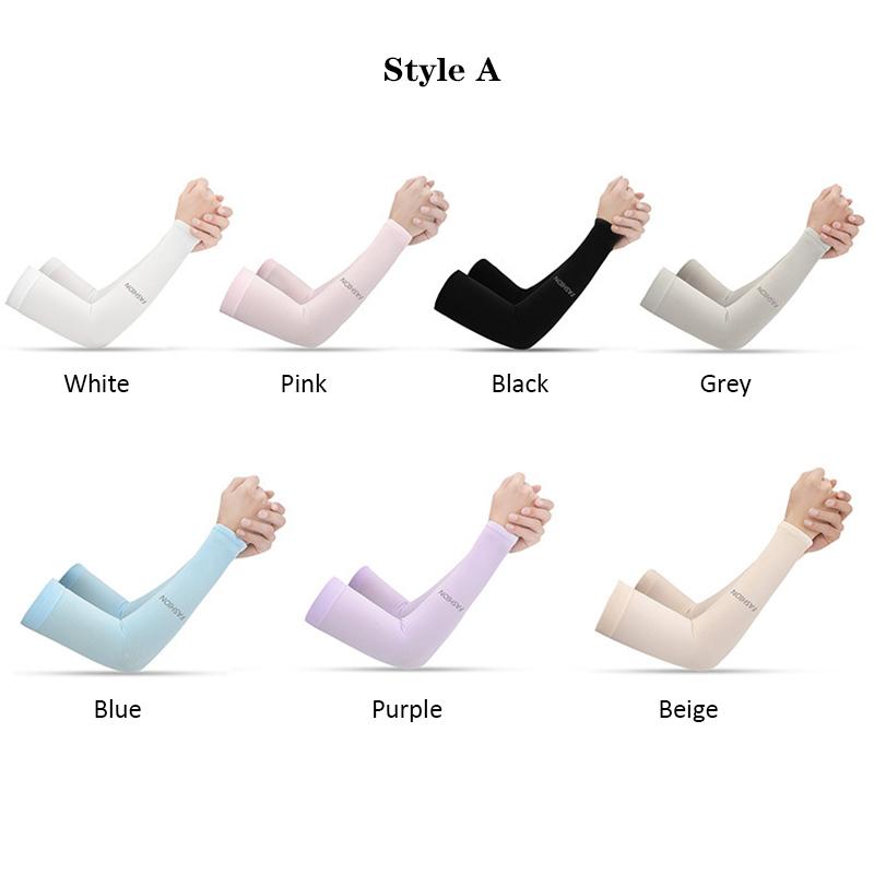 1 Thể Thao Ngoài Trời Cánh Tay Tay Xe Đạp Bóng Rổ Chống Tia UV Chạy Đi Xe Đạp Thoáng Khí Tay Cánh Tay Ấm Tay Bao Tay Color: B-Black Size: One size