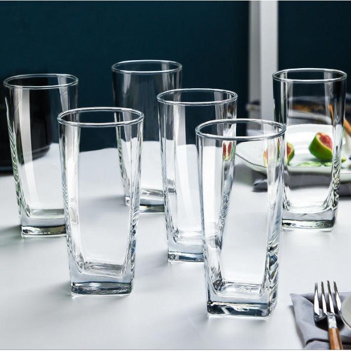 Ly Thủy Tinh Ocean Vuông Plaza Long Drink 405ml , 320ml | Thủy Tinh Cao cấp , nhập Khẩu Thái Lan