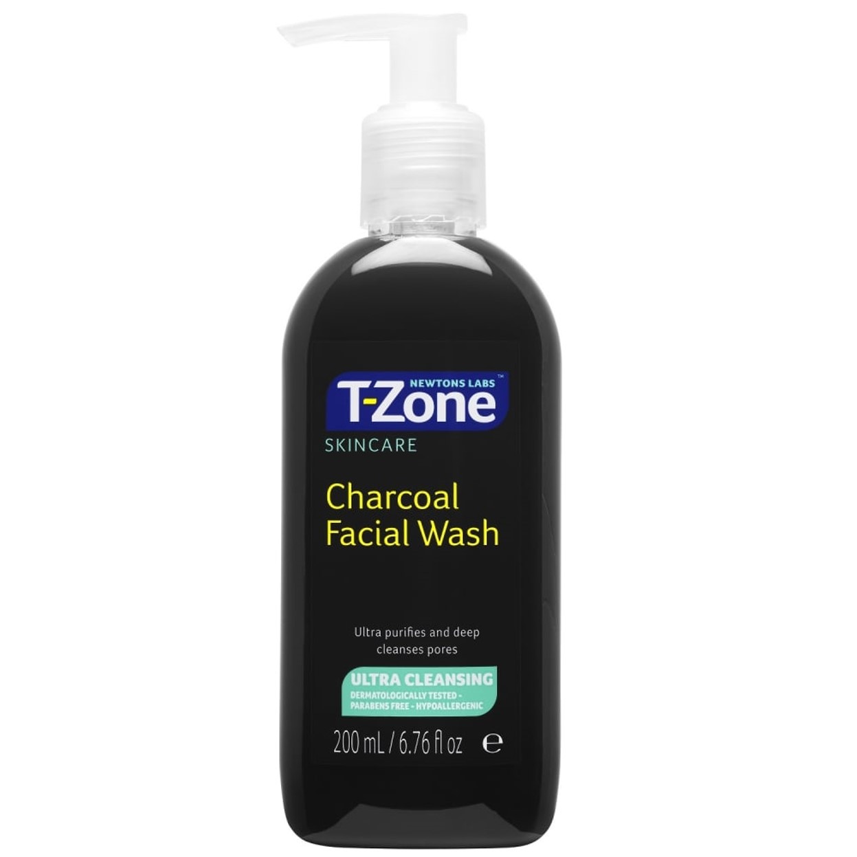 Gel Rửa Mặt Than Hoạt Tính T-Zone Skincare Charcoal Facial Wash 200ml