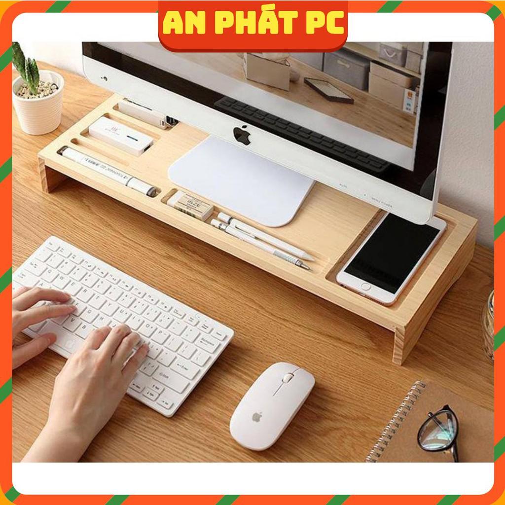 ️ Kệ Gỗ Tự Nhiên ️ Kê Màn Hình Máy Tính, Laptop, iMac Nhiều Ngăn Thông Minh