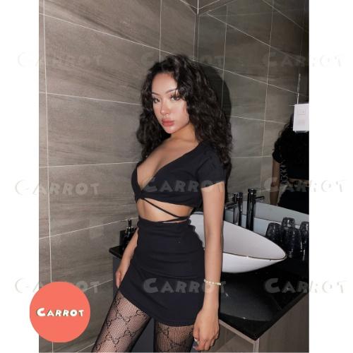 Áo croptop tay ngắn cột eo quyến rũ phong cách thời trang nữ tôn dáng trendy carrotxinhdep