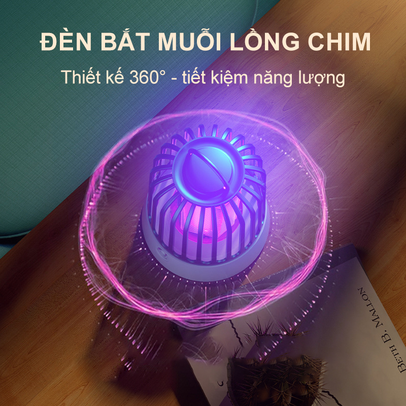 Đèn bắt muỗi lồng chim hiệu quả và an toàn - K1369