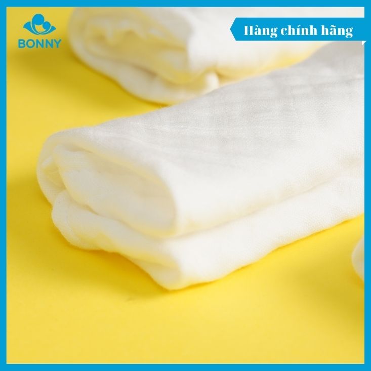 Khăn Rửa Mặt, Khăn Sữa Bonny Sợi Tre Lụa 4 Lớp Siêu Mềm Và Thấm Hút - 1 Chiếc