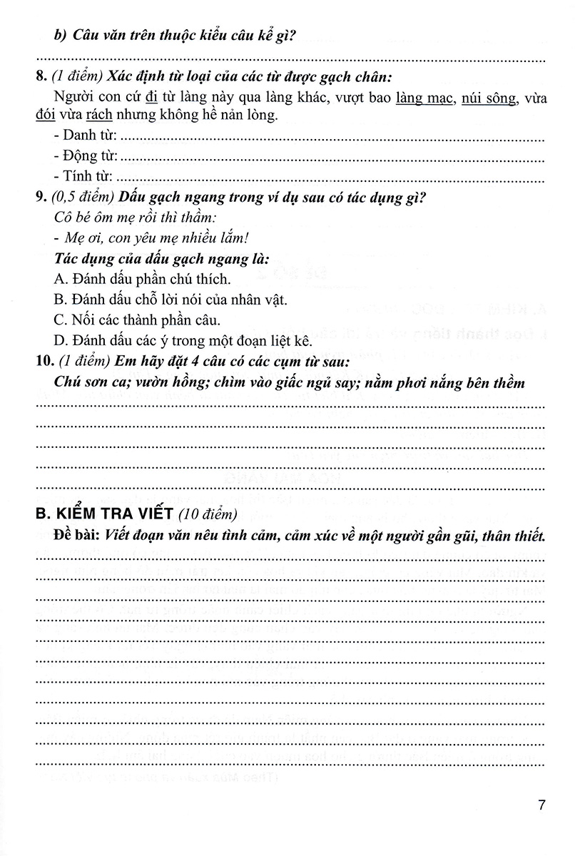 Bộ Đề Kiểm Tra Môn Tiếng Việt Lớp 4 - Tập 2 _HA