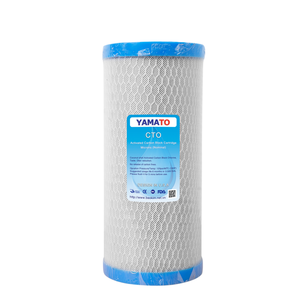 Lõi lọc nước số 3  - CTO FILTER 10 inch Bigblue (béo) Yamato