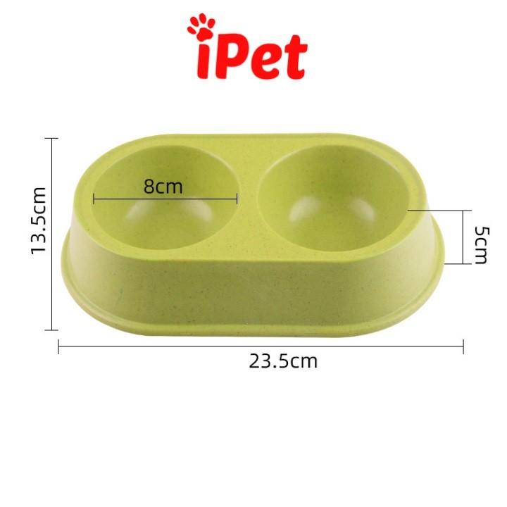 Bát Đôi Ăn Uống Cho Thú Cưng Chó Mèo Sợi Bột Tre BoBo - iPet Shop