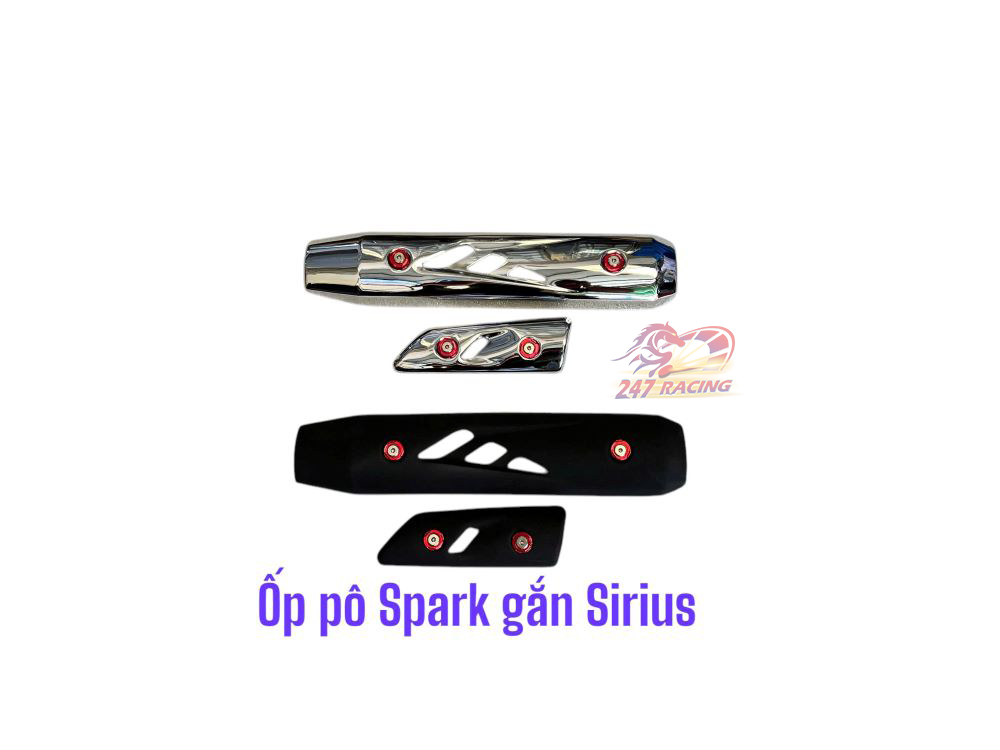 Ốp Pô Spark INOX gắn SIRIUS và sơn tĩnh điện tặng kèm long đền Đỏ ốc inox hàng chất lượng có bảo hành