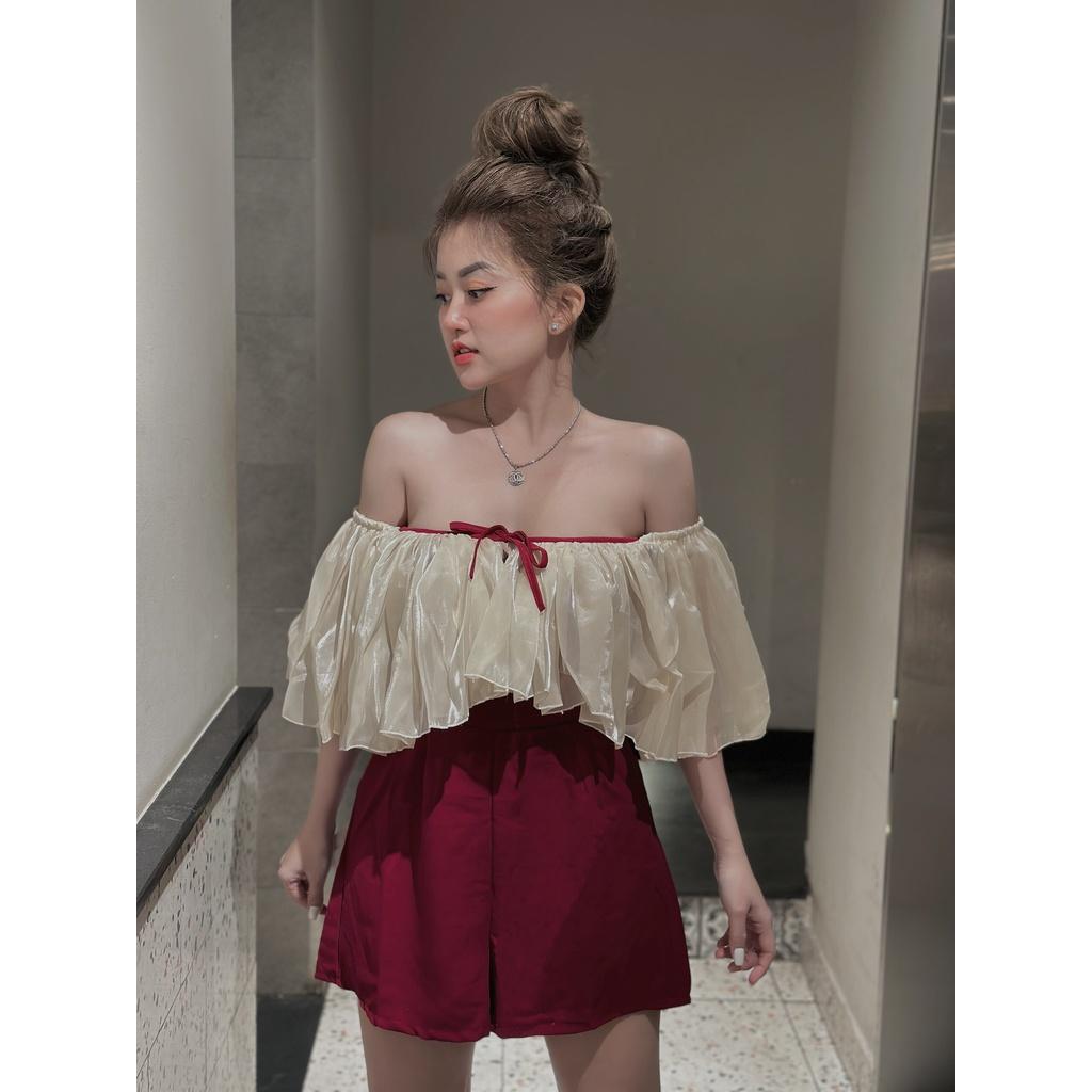 SET JUMPSUIT TRỄ VAI PHỐI VOAN XINH XUẤT SẮC CHO CÁC NÀNG DỰ TIỆC, ĐI CHƠI QUÁ ĐỈNH