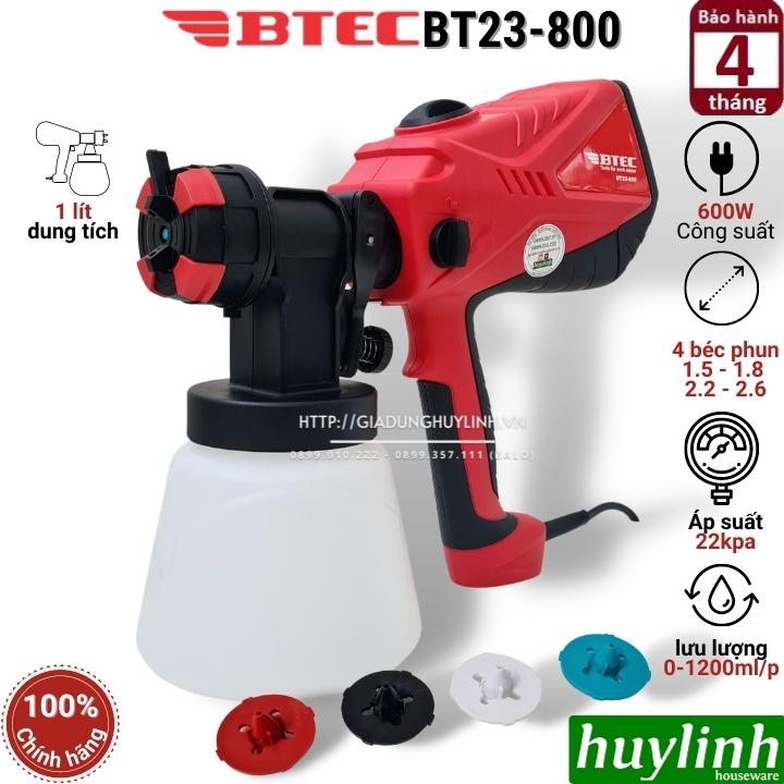 Máy phun sơn điện cầm tay Btec BT23-800 - 600W - 4 béc phun - Hàng chính hãng