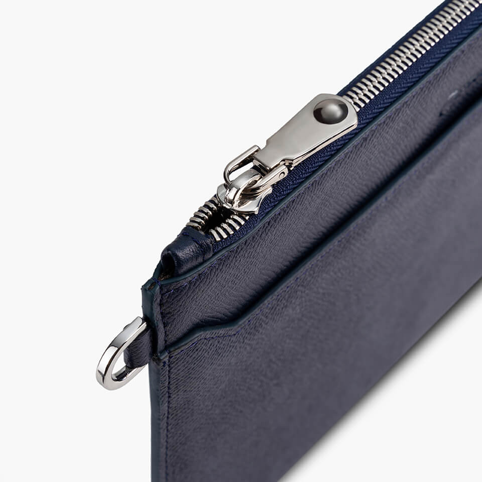 Clutch Nam Cầm Tay Ví Da Công Sở GENCE HT19 Da Bò Cao Cấp Màu Xanh Navy