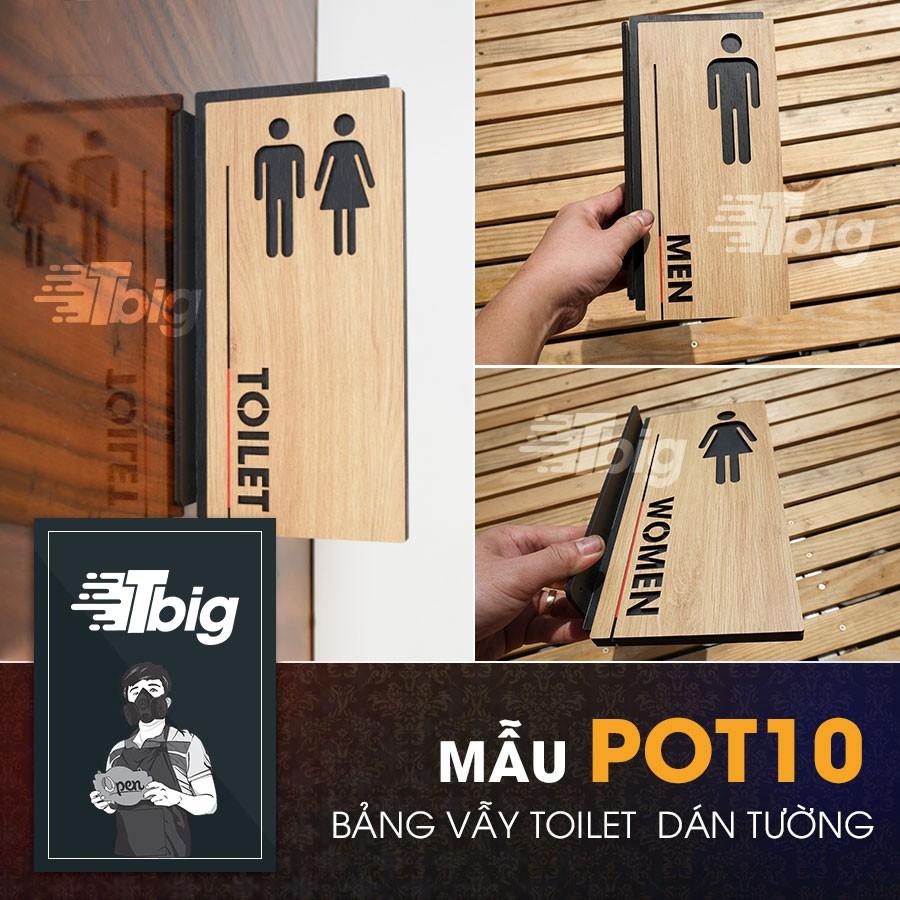 Bảng vẫy toilet gắn tường decor sang trọng POT10