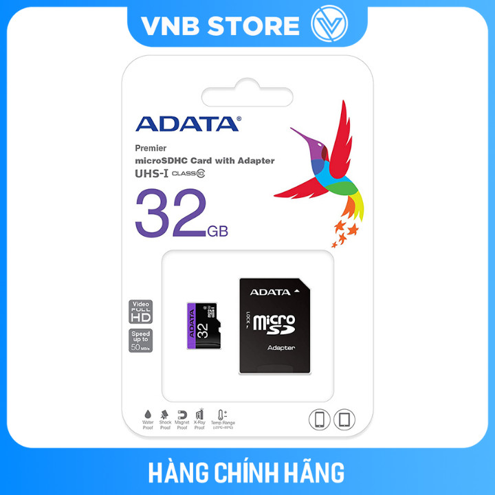 Thẻ Nhớ Micro Adata 32GB / Adata 64GB / Adata 128GB UHS-I Class10- Hàng Chính Hãng