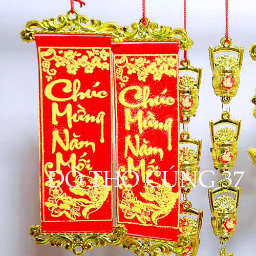 Liễn treo, trang trí mai , đào tết
