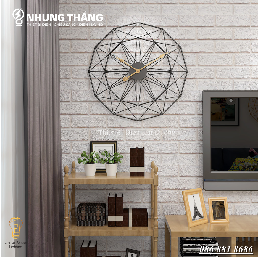 Đồng Hồ Treo Tường DH-98 - Trang Trí Nghệ Thuật Cao Cấp - Kiểu Dáng Hiện Đại , Sang Trọng - Đường Kính 60cm