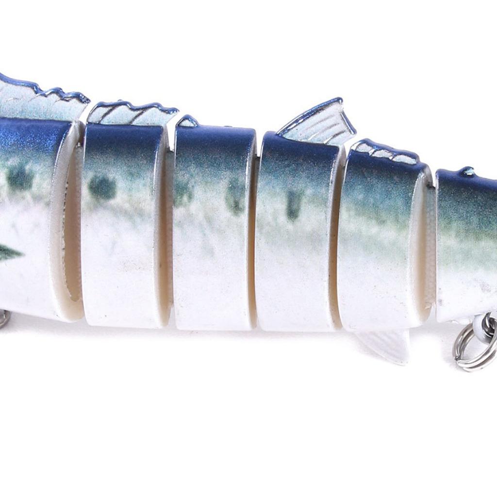 8 Segment Multi Jointed Fishing Lure Bionic Bait Eel Swimbait Blue
