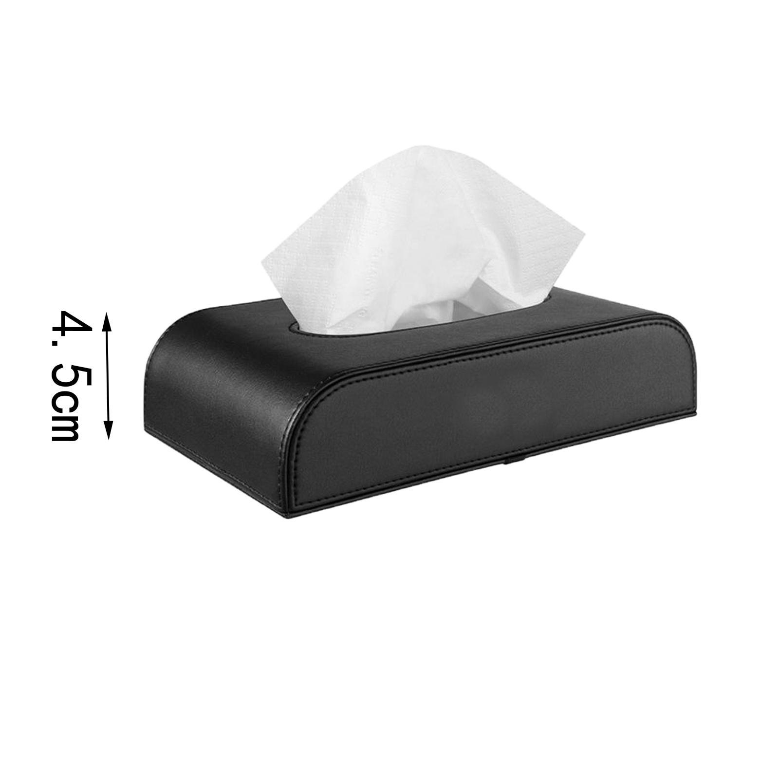 Auto PU Leather Paper Towel Case Tissue Box Paper Storage for Home Office