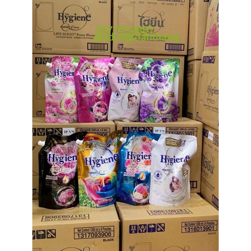 Nước xả vải Hygiene siêu đậm đặc Thái Lan 1300 ml - Giữ hương thơm siêu lâu trên quần áo