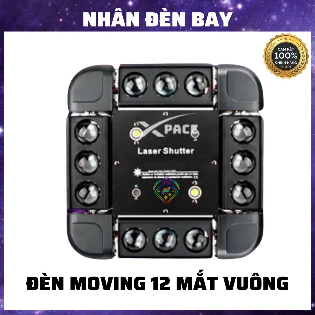 Đèn Laser Moving 12 Mắt Vuông Thiết Kế Ma Trận 3 Chế Độ Trong 1 Cảm Biến Nhạc Cho sân khấu, Phòng bay