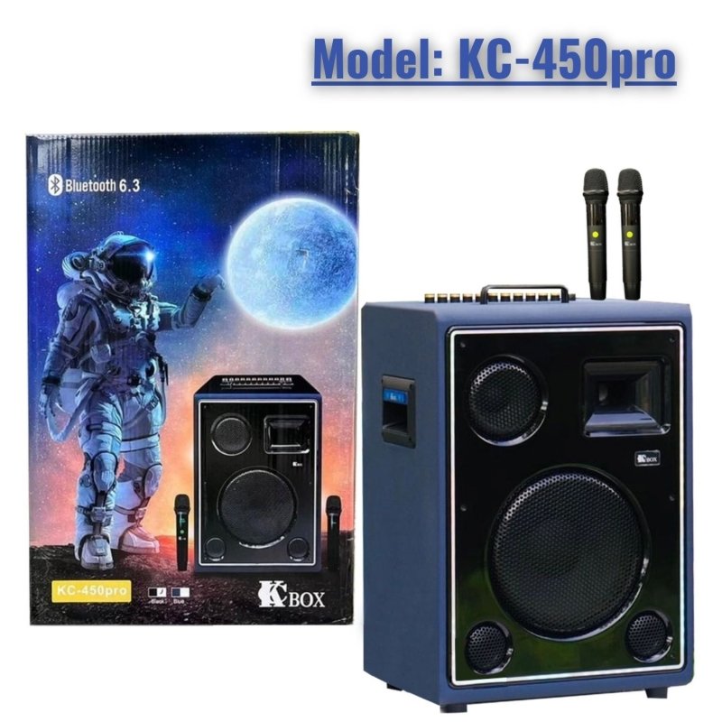 Loa Xách Tay Di Động Kcbox KC450Pro Loa 3 Đường Tiếng Bass Trung Treble Cao Cấp Chỉnh ECHO, REVERB, BASS BOOST, BT 12TH hàng chính hãng