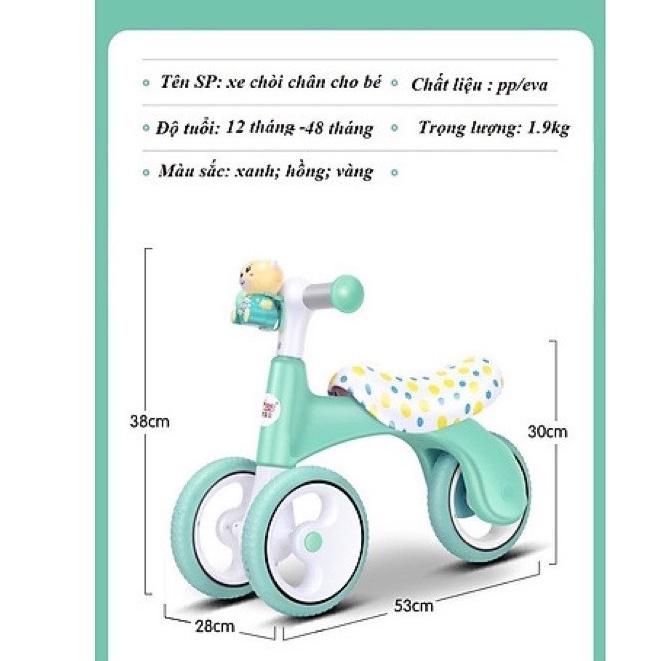 Xe Chòi Chân 3 Bánh Kèm Gấu Teddy Có Nhạc Cho Bé, Bảo Hành 3 Tháng, Xe Chòi Chân Đồ Chơi Vận Động Cho Bé Từ 1 Đến 3 Tuối