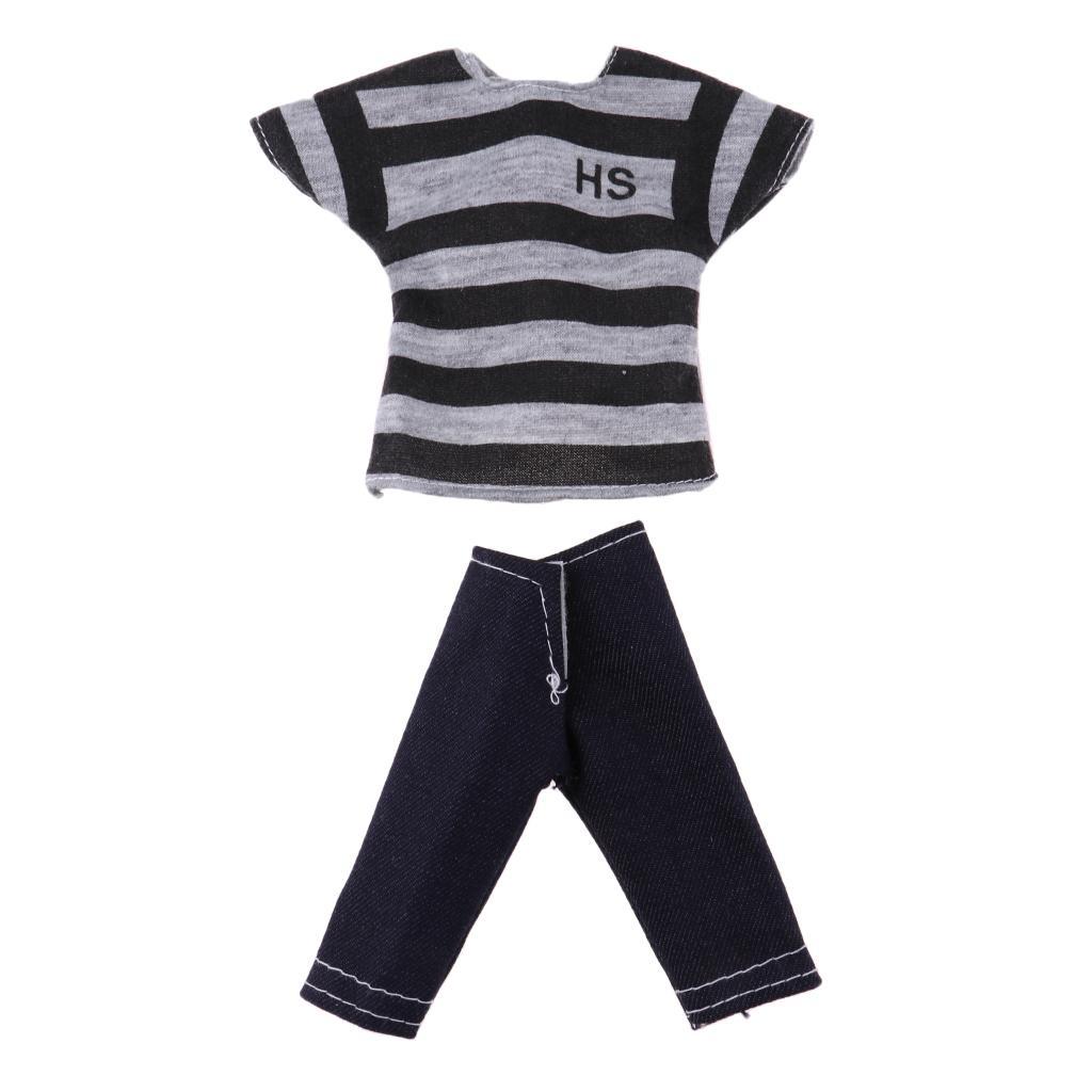 Doll Soccer Uniform Outfit Suit Tops Short pants for 32cm Doll