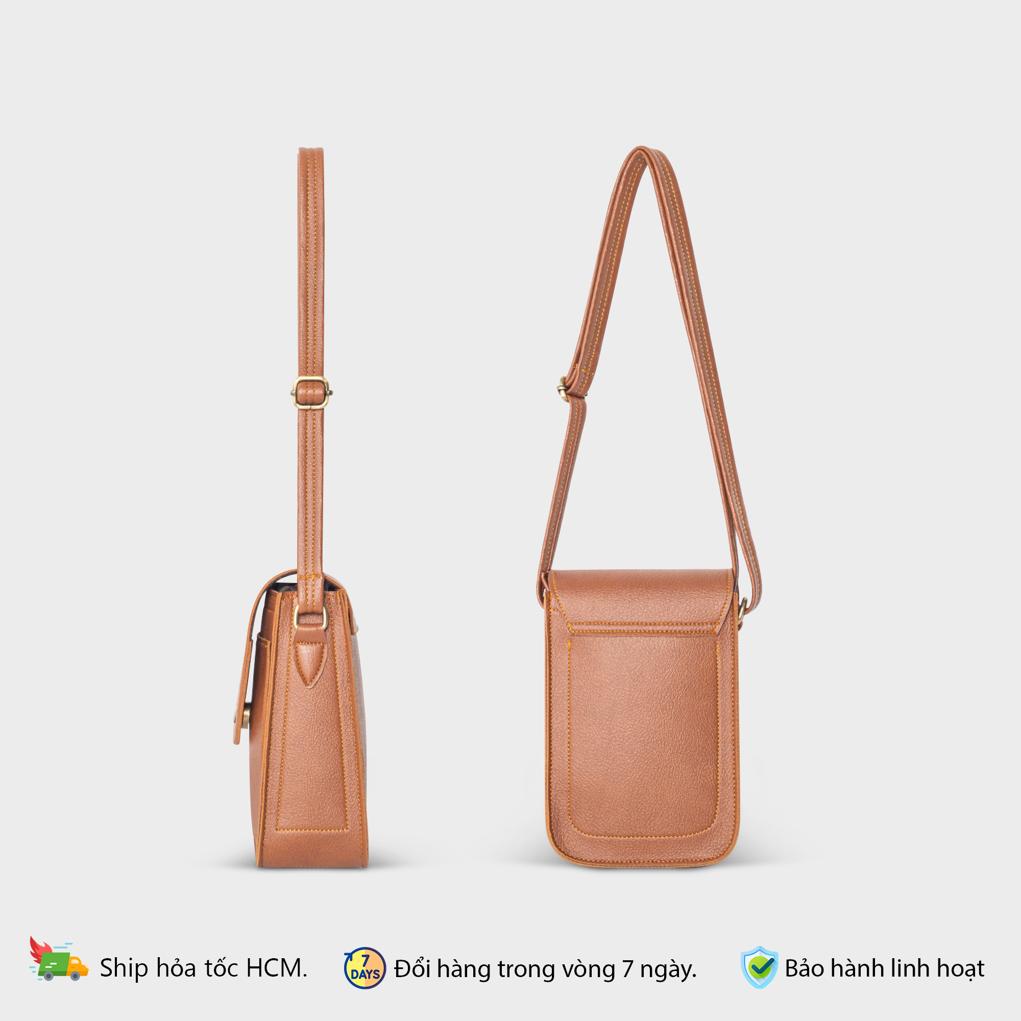 Túi da thời trang đeo chéo mini đựng điện thoại nữ Fadoda FN46