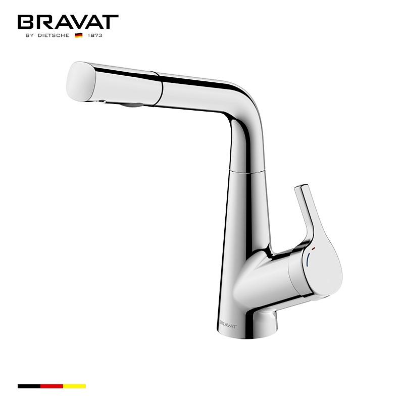 Vòi chậu rút dây Bravat F1372406CP-ENG