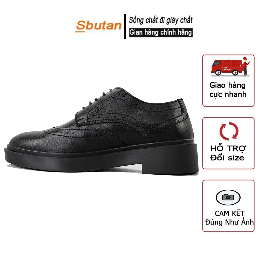 Giày Tây Nam Công Sở Cao Cấp Derby Wingtip Bảo Hành 12 Tháng