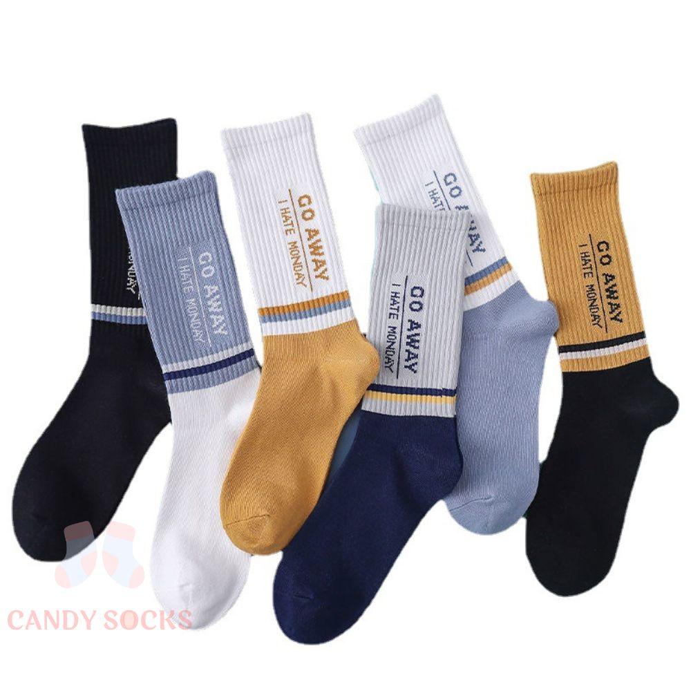 Tất nữ vớ nữ cổ trung, Set 5 đôi tất nữ phong cách Hàn Quốc, co dãn 4 chiều, chất liệu cotton Hàn cao cấp TN-174