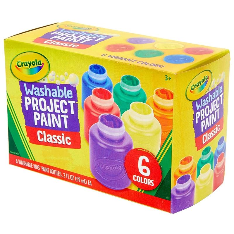 Hộp 6 Màu Nước Washable Project Paint Classic - Crayola 541204