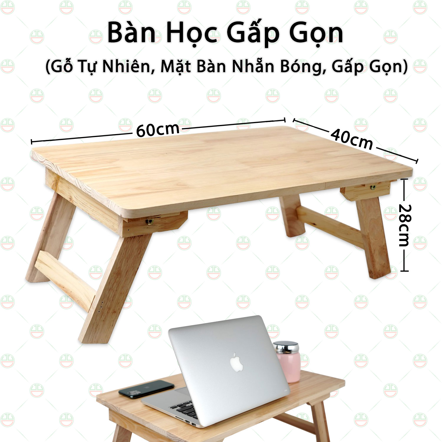 [Xếp Gọn] Bàn Học Gấp Gọn KhoNCC Hàng Chính Hãng - Bằng Gỗ Thông Chân Thang Đa Năng Dành Cho Học Sinh,Sinh Viên, Văn Phòng - KLM-BHGG-604024