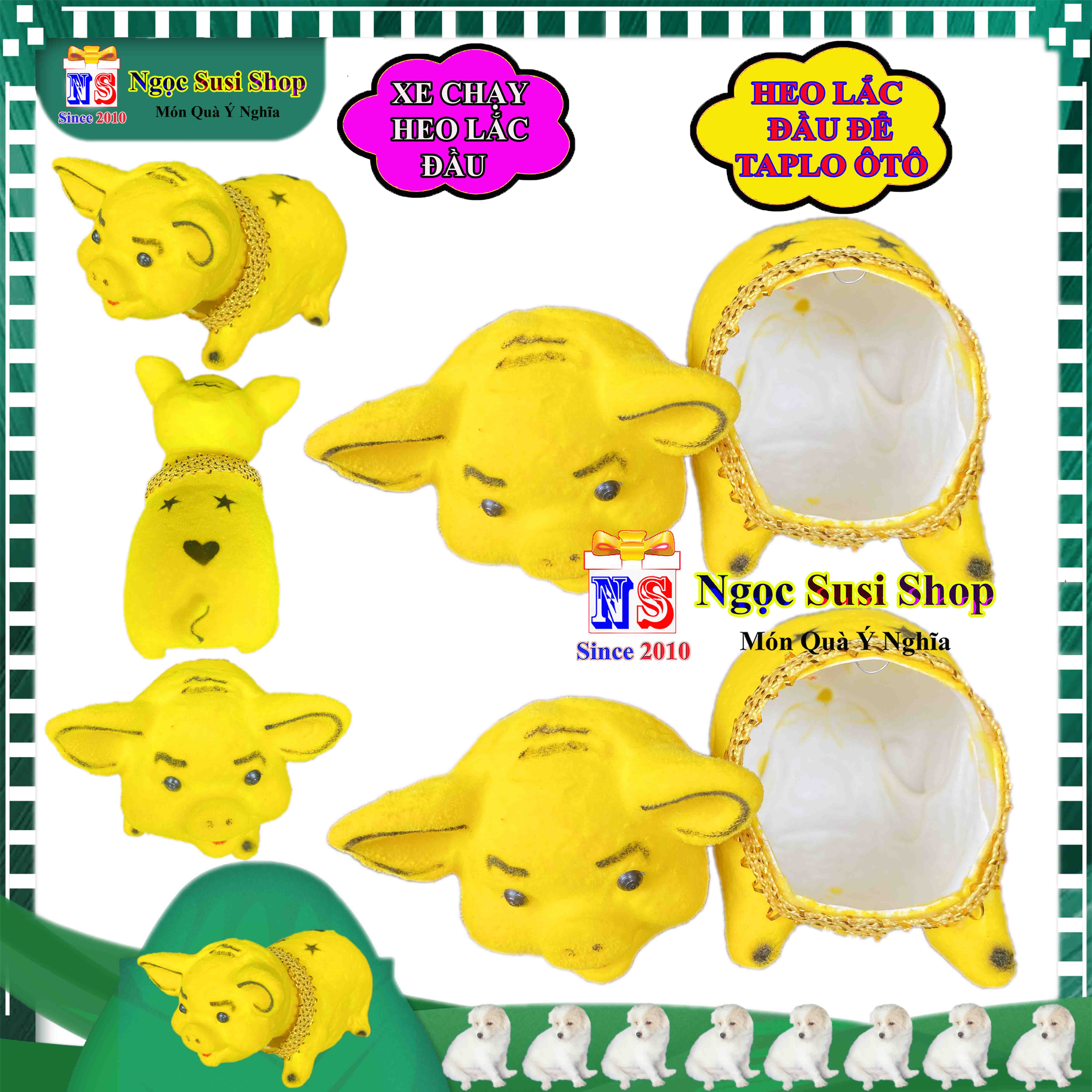 CON HEO LẮC LƯ ĐẦU ĐỂ TRANG TRÍ TAPLO Ô TÔ XE HƠI SIÊU CƯNG - XE CHẠY CON HEO SẼ LẮC LƯ ĐẦU