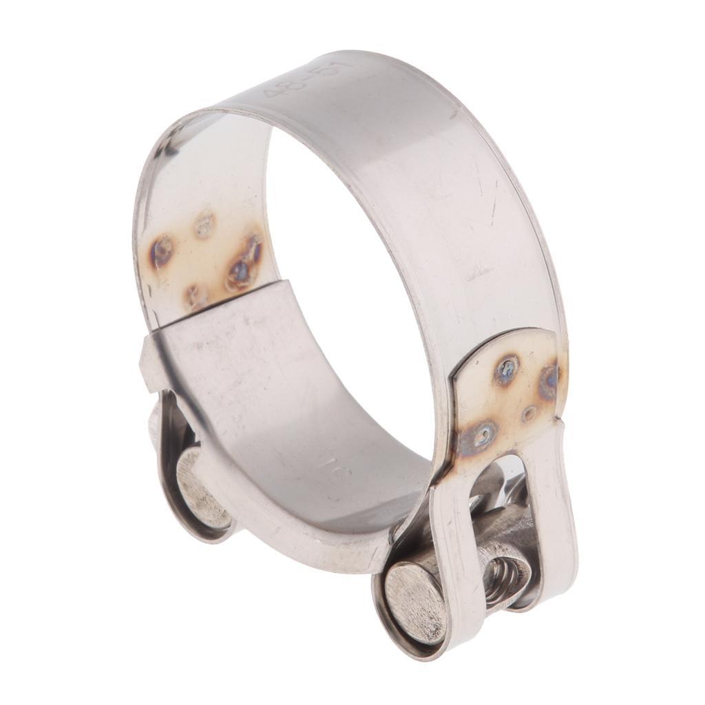 Heavy Duty Stainless Steel Motorcycle Exhaust Clamp Clip 44-47mm 48-51mm
