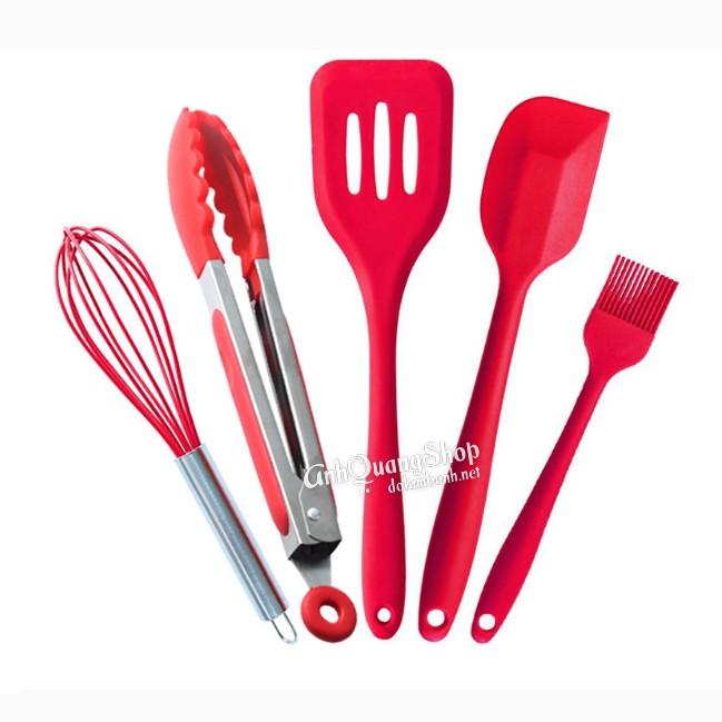 Bộ phới chổi spatula kẹp bánh 5 món