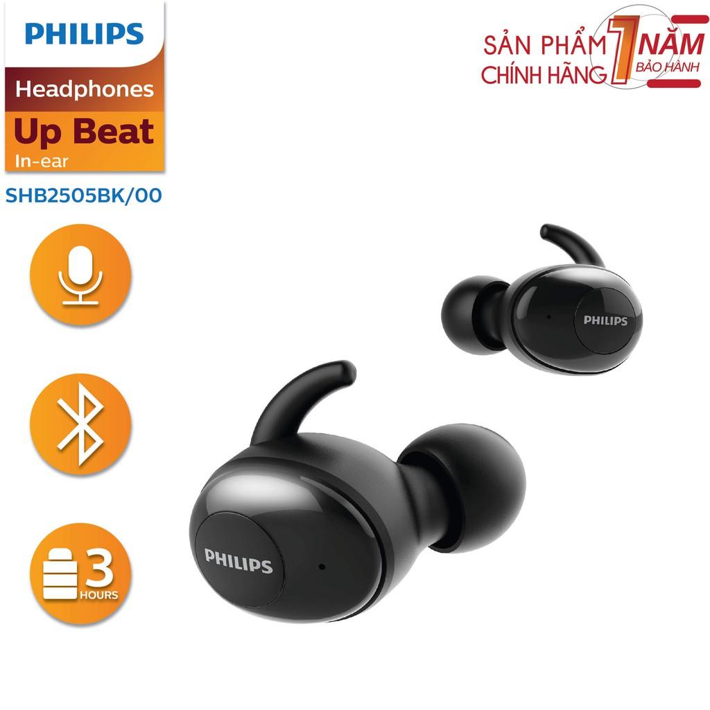 Tai nghe Philips SHB2505BK, Màu đen, Bluetooth - Hàng nhập khẩu