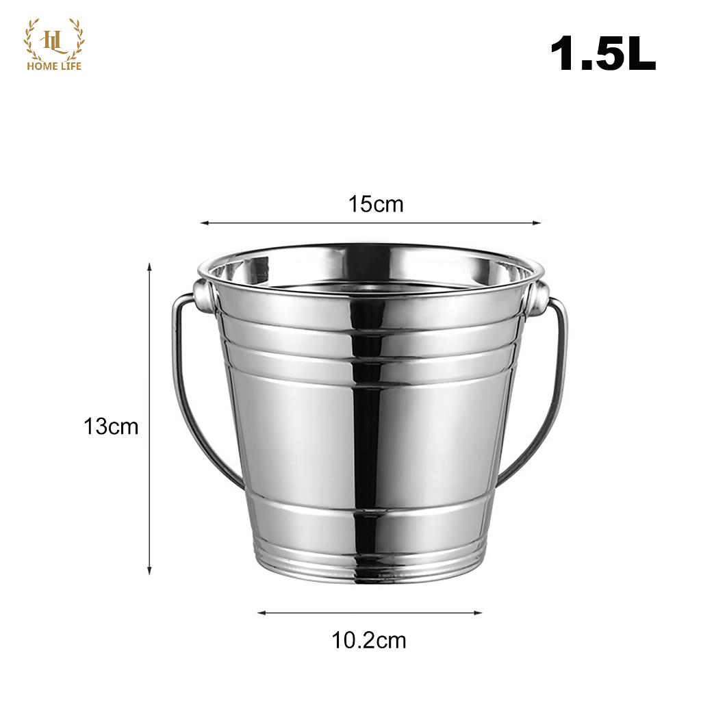 Xô Đá Quai INOX - XÔ ƯỚP LẠNH CHẤT LIỆU INOX KHÔNG GỈ - KHÔNG BẠC MÀU