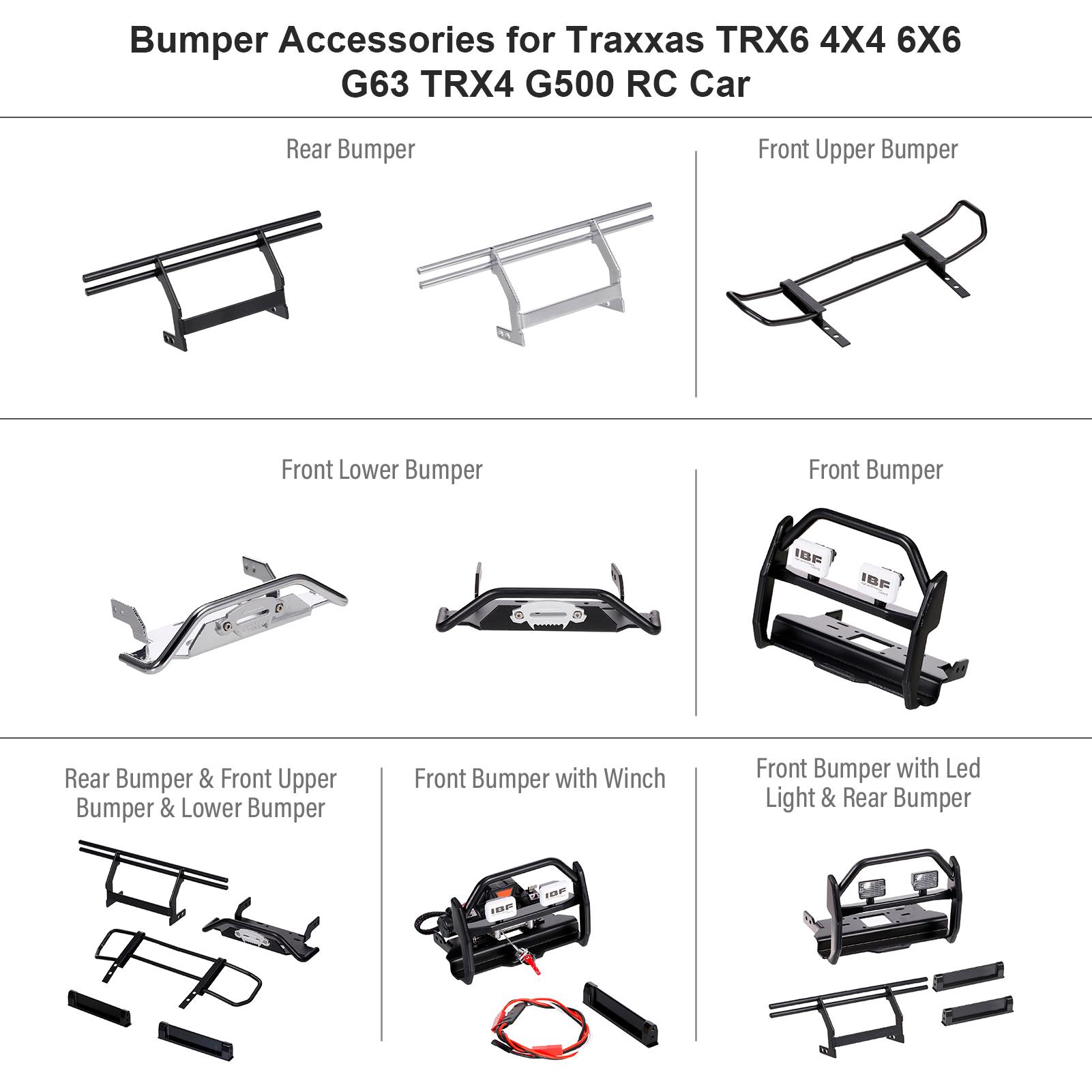 Bộ chống va chạm bằng kim loại cho ô tô RC và sau ô tô tương thích với ô tô RC TRX-4 TRX-6 4X4 6X6 G63 G500