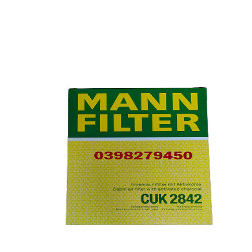 LỌC GIÓ ĐIỀU HÒA MANN FILTER CHO VW GROUP(AUDI/SEA/VM),PORSCHE CUK2842 (MÃ:7H0 819 631 A; JZW 819 653 E; 955.572.219.10)