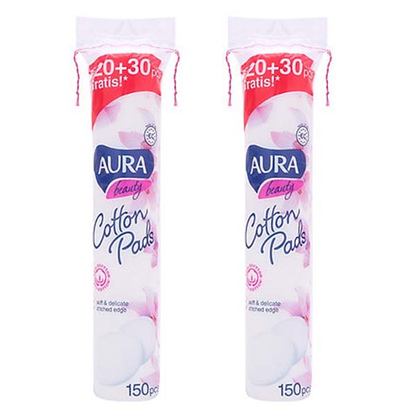 Combo 2 Bông tẩy trang Aura 150 miếng