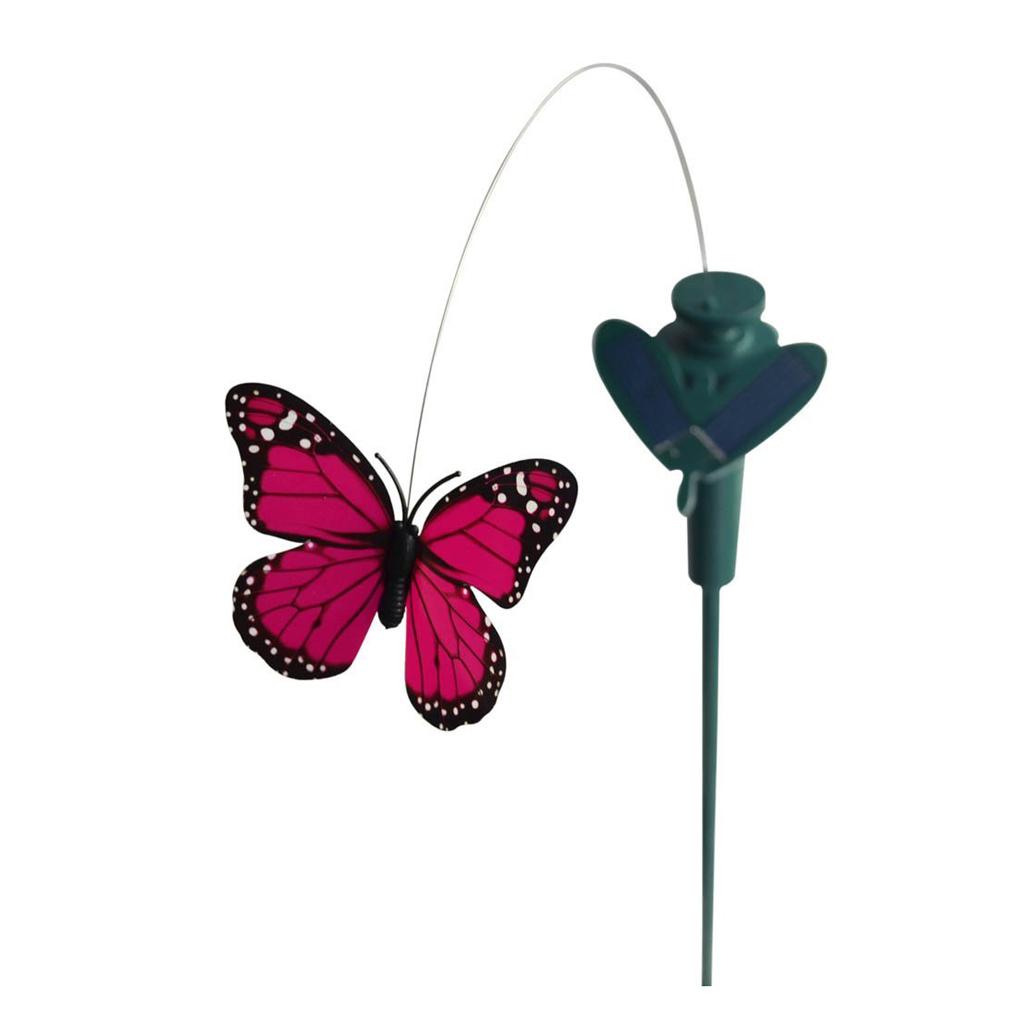 3pcs Solar Power Fluttering Dance Butterfly Balcony Flowerpot Outdoor Decor