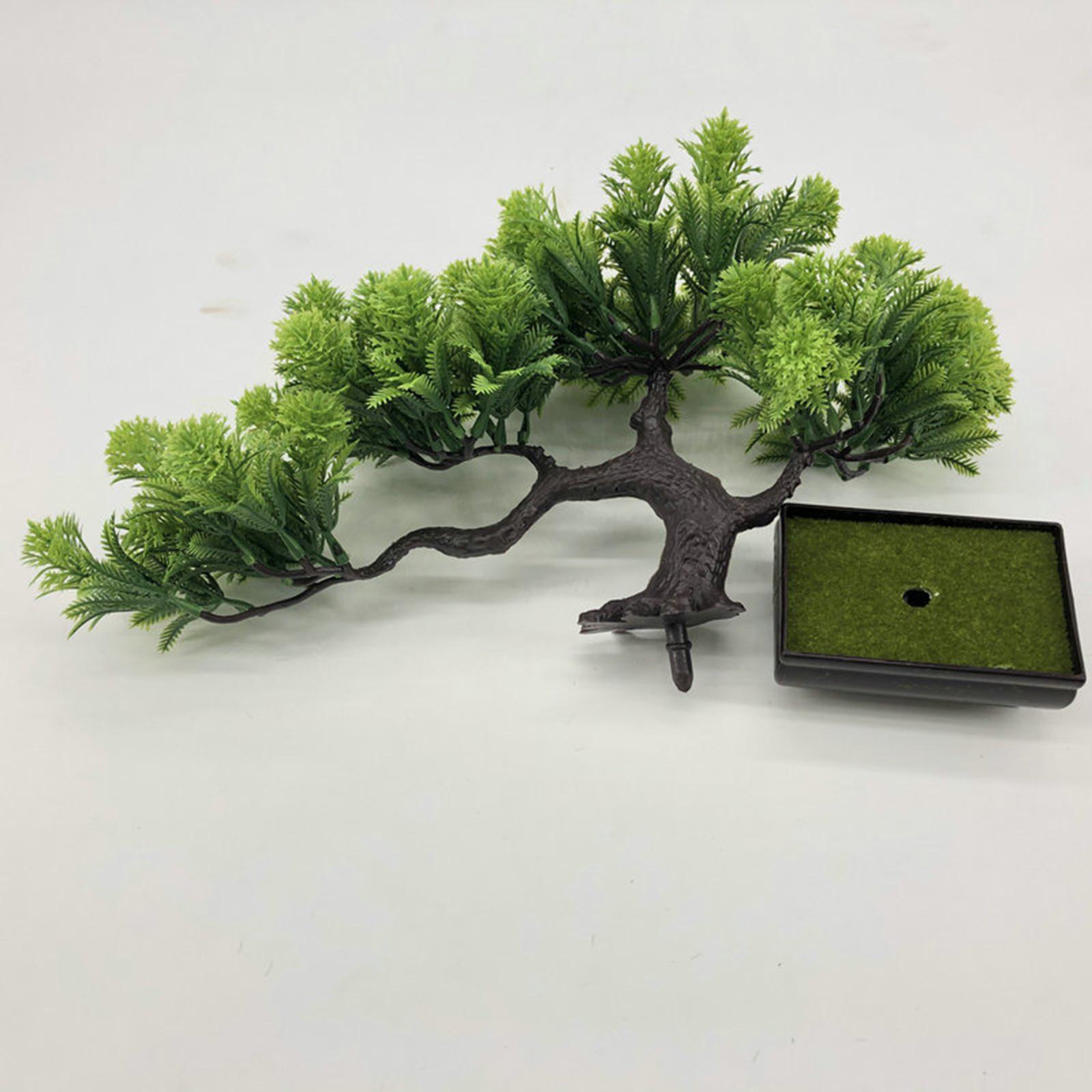 Artificial Bonsai Tree Simulation Potted Plants for Bookshelf Decor