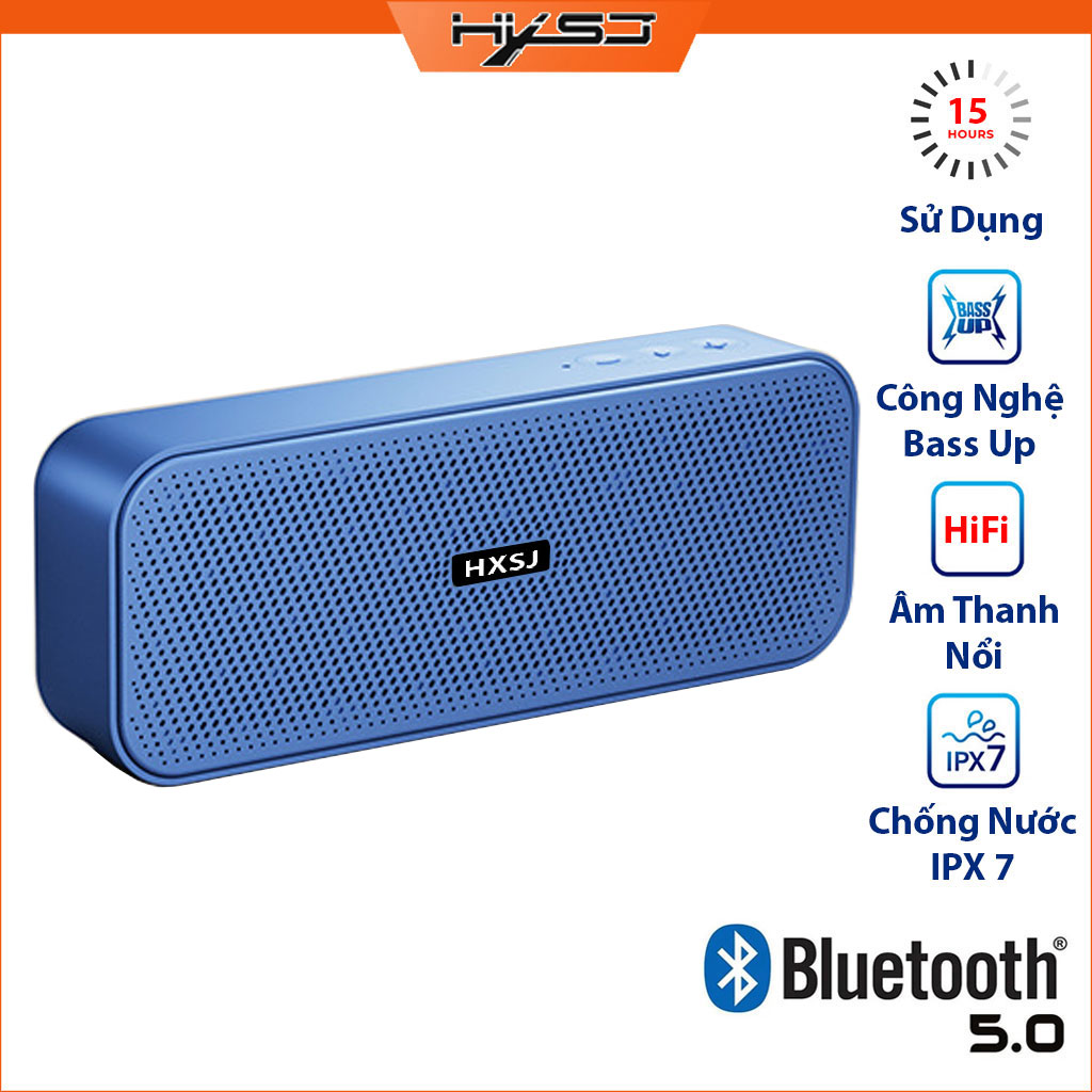 Loa Bluetooth HXSJ V6 Bản Mở Rộng Hỗ Trợ Kết Nối Bluetooth 5.0, Thẻ Nhớ, USB, Công suất 2 loa 10W Nhiều Màu Sắc - Hàng chính hãng