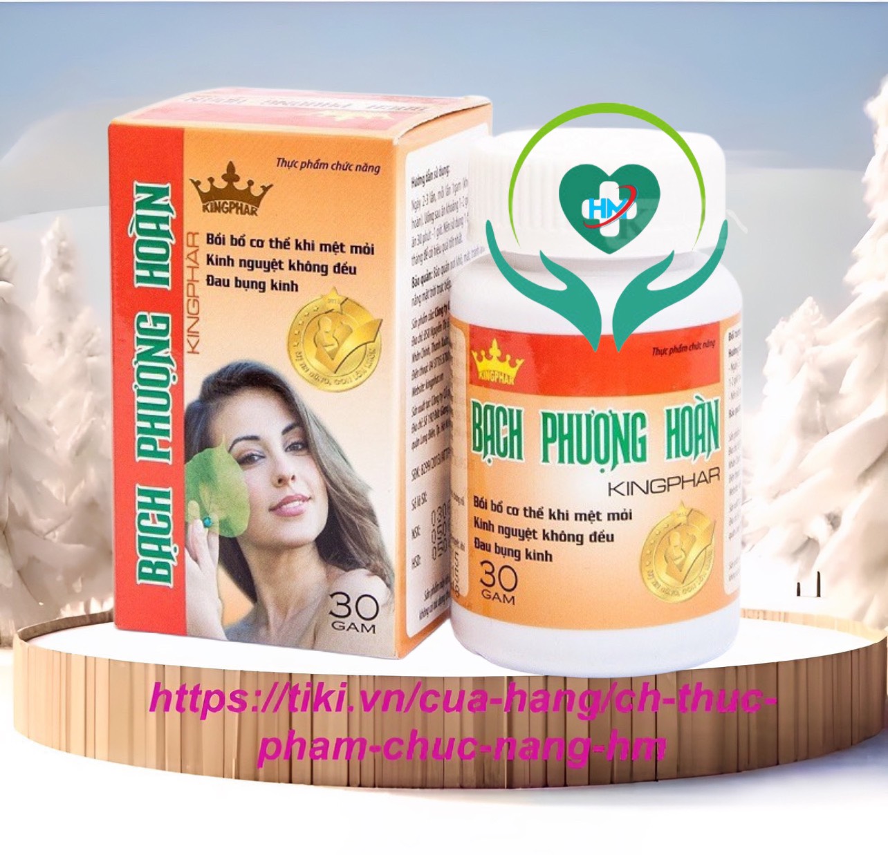 BẠCH PHƯỢNG HOÀNG Kingphar - Hộp 40 Viên - Bổ Khí Dưỡng Huyết, Kinh Nguyệt Không Đều , Đau Bụng Kinh