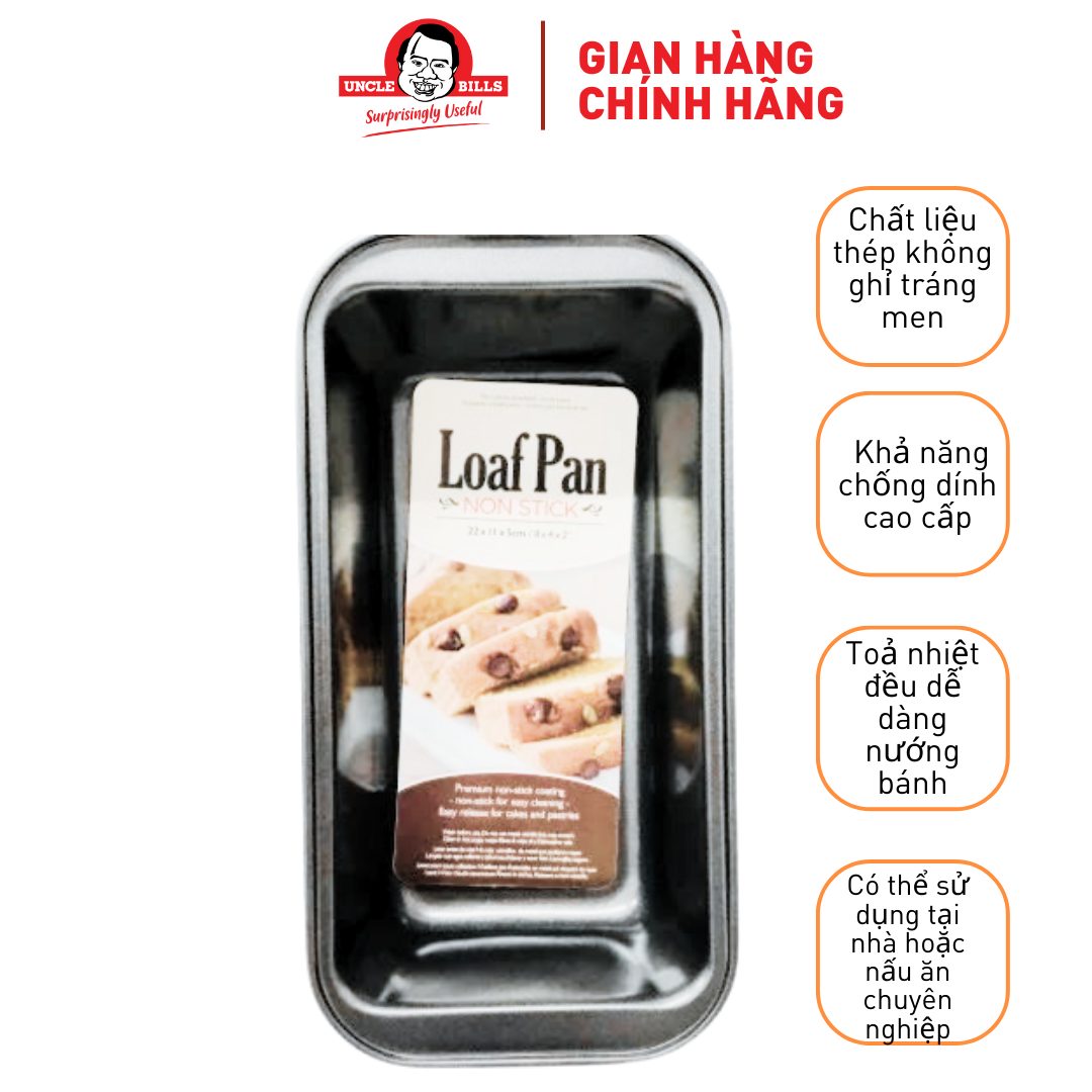 Khuôn Nướng Bánh Mì Chống Dính Uncle Bills KC0023 25x13cm