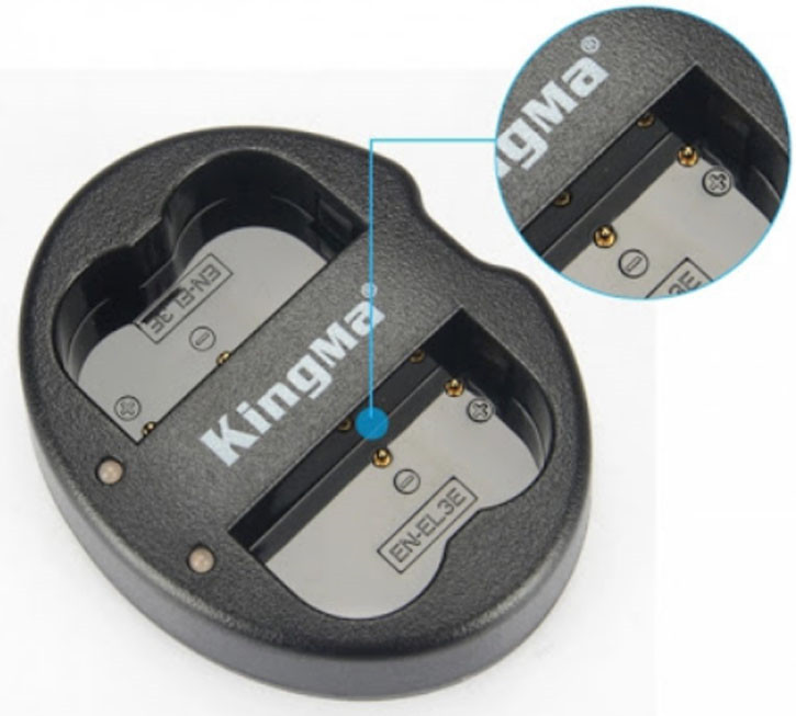 Bộ 2 pin 1 sạc Kingma cho Nikon EN-EL3, Hàng chính hãng