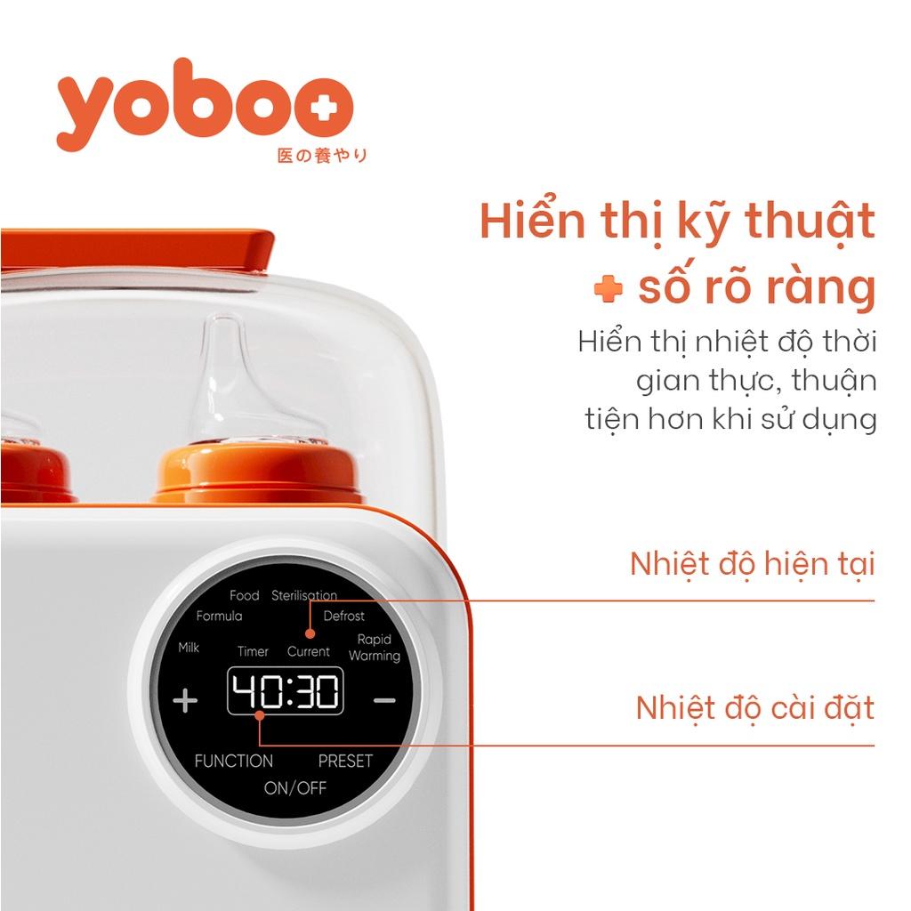 Máy hâm nóng sữa đôi điện tử Yoboo YB-0042 có 6 chức năng, điều khiển cảm ứng, hẹn giờ trước - Hàng chính hãng