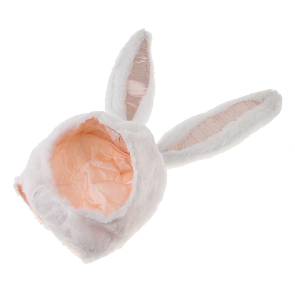Plush Fun Long Ears Plush Cartoon Rabbit Animal Hat Party Costume Fancy Dress Holiday Photo Prop