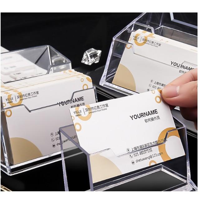 Kệ mica 2 tầng đựng Namecard card visit danh thiếp để bàn làm việc văn phòng Chất liệu bằng mica trong suốt