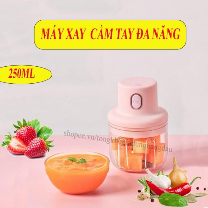 Máy Xay Mini Sạc Điện Cầm Tay, Xay Thịt, Đồ Ăn Dặm Cho Bé, Gia Vị, Tỏi, Ớt Siêu Tiện Dụng Cho Bạn