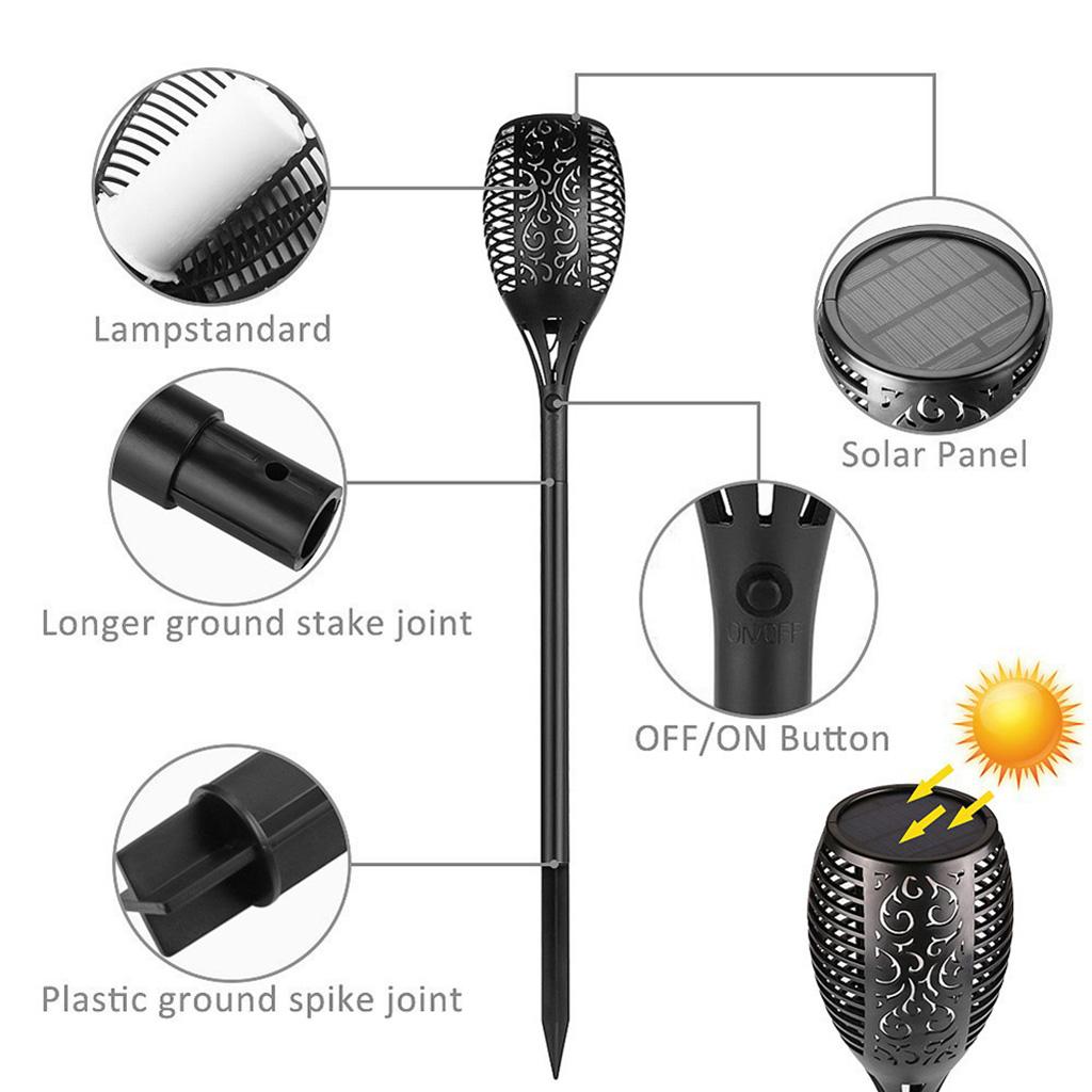 LED Solar Flame Light Outdoor Lawn Light Garden Landscape Torch Light